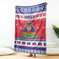 Haiti Christmas Blanket Coat Of Arms Jwaye Nwel - Wonder Print Shop