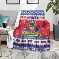 Haiti Christmas Blanket Coat Of Arms Jwaye Nwel - Wonder Print Shop