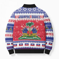 Haiti Christmas Bomber Puffer Jacket Coat Of Arms Jwaye Nwel - Wonder Print Shop
