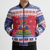 Haiti Christmas Bomber Puffer Jacket Coat Of Arms Jwaye Nwel - Wonder Print Shop