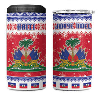 Haiti Christmas 4 in 1 Can Cooler Tumbler Coat Of Arms Jwaye Nwel - Wonder Print Shop