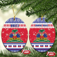 Haiti Christmas Ceramic Ornament Coat Of Arms Jwaye Nwel - Wonder Print Shop