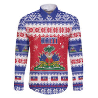 Haiti Christmas Family Matching Long Sleeve Bodycon Dress and Hawaiian Shirt Coat Of Arms Jwaye Nwel - Wonder Print Shop
