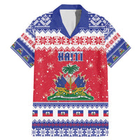 Haiti Christmas Family Matching Mermaid Dress and Hawaiian Shirt Coat Of Arms Jwaye Nwel - Wonder Print Shop