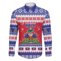 Haiti Christmas Family Matching Off The Shoulder Long Sleeve Dress and Hawaiian Shirt Coat Of Arms Jwaye Nwel - Wonder Print Shop