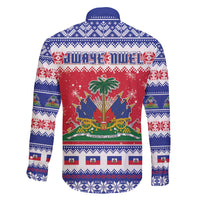 Haiti Christmas Family Matching Off The Shoulder Long Sleeve Dress and Hawaiian Shirt Coat Of Arms Jwaye Nwel - Wonder Print Shop