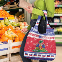 Haiti Christmas Grocery Bag Coat Of Arms Jwaye Nwel - Wonder Print Shop