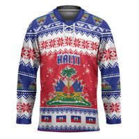 Haiti Christmas Hockey Jersey Coat Of Arms Jwaye Nwel - Wonder Print Shop