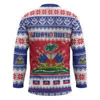 Haiti Christmas Hockey Jersey Coat Of Arms Jwaye Nwel - Wonder Print Shop