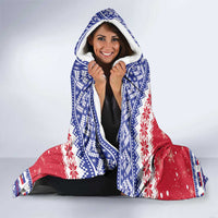 Haiti Christmas Hooded Blanket Coat Of Arms Jwaye Nwel - Wonder Print Shop
