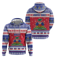 Haiti Christmas Hoodie Coat Of Arms Jwaye Nwel - Wonder Print Shop