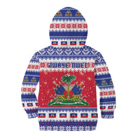 Haiti Christmas Kid Hoodie Coat Of Arms Jwaye Nwel - Wonder Print Shop