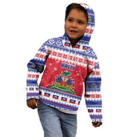 Haiti Christmas Kid Hoodie Coat Of Arms Jwaye Nwel - Wonder Print Shop