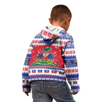 Haiti Christmas Kid Hoodie Coat Of Arms Jwaye Nwel - Wonder Print Shop
