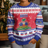 Haiti Christmas Kid Ugly Christmas Sweater Coat Of Arms Jwaye Nwel - Wonder Print Shop