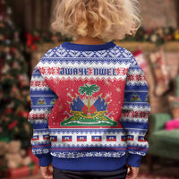 Haiti Christmas Kid Ugly Christmas Sweater Coat Of Arms Jwaye Nwel - Wonder Print Shop