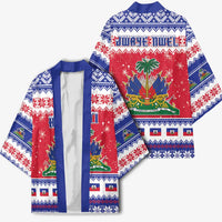 Haiti Christmas Kimono Coat Of Arms Jwaye Nwel - Wonder Print Shop