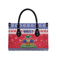 Haiti Christmas Leather Bag Coat Of Arms Jwaye Nwel - Wonder Print Shop