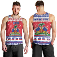 Haiti Christmas Men Tank Top Coat Of Arms Jwaye Nwel - Wonder Print Shop