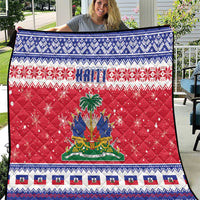 Haiti Christmas Quilt Coat Of Arms Jwaye Nwel - Wonder Print Shop