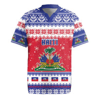 Haiti Christmas Rugby Jersey Coat Of Arms Jwaye Nwel - Wonder Print Shop