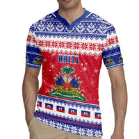 Haiti Christmas Rugby Jersey Coat Of Arms Jwaye Nwel - Wonder Print Shop