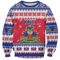 Haiti Christmas Sweatshirt Coat Of Arms Jwaye Nwel - Wonder Print Shop