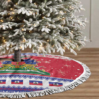 Haiti Christmas Tree Skirt Coat Of Arms Jwaye Nwel - Wonder Print Shop