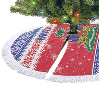 Haiti Christmas Tree Skirt Coat Of Arms Jwaye Nwel - Wonder Print Shop