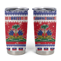 Haiti Christmas Tumbler Cup Coat Of Arms Jwaye Nwel - Wonder Print Shop