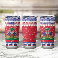 Haiti Christmas Tumbler Cup Coat Of Arms Jwaye Nwel - Wonder Print Shop