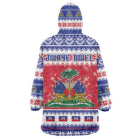 Haiti Christmas Wearable Blanket Hoodie Coat Of Arms Jwaye Nwel - Wonder Print Shop