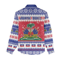 Haiti Christmas Women Casual Shirt Coat Of Arms Jwaye Nwel - Wonder Print Shop