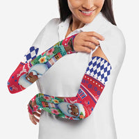 Haiti Christmas Arm Sleeves Haitian Santa Jwaye Nwel - Wonder Print Shop