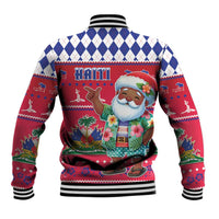Haiti Christmas Baseball Jacket Haitian Santa Jwaye Nwel - Wonder Print Shop