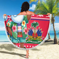 Haiti Christmas Beach Blanket Haitian Santa Jwaye Nwel - Wonder Print Shop