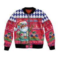 Haiti Christmas Bomber Jacket Haitian Santa Jwaye Nwel - Wonder Print Shop