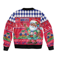 Haiti Christmas Bomber Jacket Haitian Santa Jwaye Nwel - Wonder Print Shop