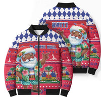 Haiti Christmas Bomber Puffer Jacket Haitian Santa Jwaye Nwel - Wonder Print Shop