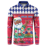 Haiti Christmas Button Sweatshirt Haitian Santa Jwaye Nwel - Wonder Print Shop