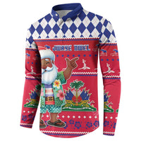 Haiti Christmas Button Sweatshirt Haitian Santa Jwaye Nwel - Wonder Print Shop