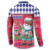 Haiti Christmas Button Sweatshirt Haitian Santa Jwaye Nwel - Wonder Print Shop