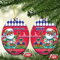 Haiti Christmas Ceramic Ornament Haitian Santa Jwaye Nwel - Wonder Print Shop