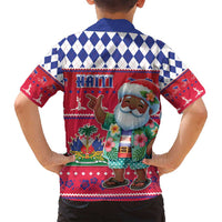 Haiti Christmas Family Matching Long Sleeve Bodycon Dress and Hawaiian Shirt Haitian Santa Jwaye Nwel - Wonder Print Shop