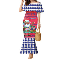 Haiti Christmas Family Matching Mermaid Dress and Hawaiian Shirt Haitian Santa Jwaye Nwel - Wonder Print Shop