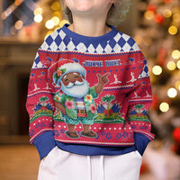 Haiti Christmas Kid Ugly Christmas Sweater Haitian Santa Jwaye Nwel - Wonder Print Shop