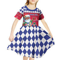Haiti Christmas Kid Short Sleeve Dress Haitian Santa Jwaye Nwel - Wonder Print Shop