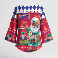 Haiti Christmas Kimono Sleeve Blouse Haitian Santa Jwaye Nwel - Wonder Print Shop