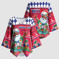 Haiti Christmas Kimono Sleeve Blouse Haitian Santa Jwaye Nwel - Wonder Print Shop