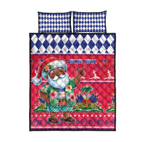 Haiti Christmas Quilt Bed Set Haitian Santa Jwaye Nwel - Wonder Print Shop